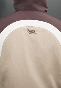 Фото - Мужская куртка ветровка с капюшоном Staff tek beige & brown - Men box