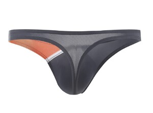 Фото - Чоловічі еротичні стрінги CIOKICX сіро-помаранчеві з вузькою задньою смужкою - Men box