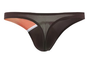 Фото - Чоловічі стрінги CIOKICX коричнево-помаранчеві з відкритими сідницями - Men box