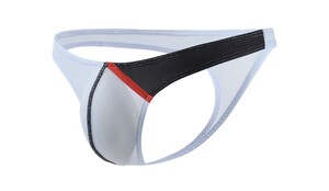 Фото - Мужские светло-голубые стринги CIOKICX  с черным поясом и открытой конструкцией - Men box