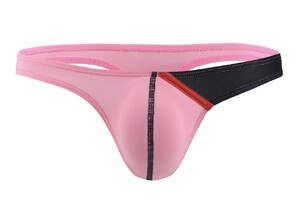 Фото - Мужские сексуальные стринги CIOKICX розово-черные откровенные - Men box