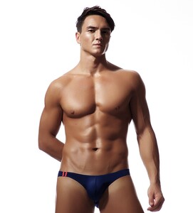 Фото - Чоловічі сексуальні сліпи CIOKICX темно-сині з облягаючим кроєм - Men box