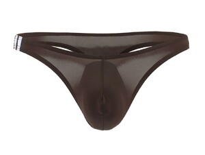 Фото - Мужские стринги CIOKICX коричневые с эффектом обнаженности - Men box