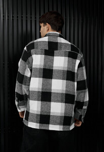 Фото - Мужская куртка-рубашка в клетку Staff vo squares white & gray - Men box