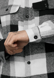 Фото - Мужская куртка-рубашка в клетку Staff vo squares white & gray - Men box