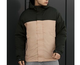 Фото - Мужская демисезонная куртка с капюшоном Staff sk dark green & beige - Men box