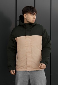 Фото - Мужская демисезонная куртка с капюшоном Staff sk dark green & beige - Men box
