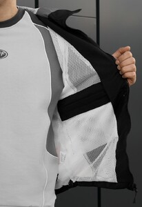 Фото - Чоловіча демисезонна куртка вітровка з капюшоном Staff tek black & gray - Men box