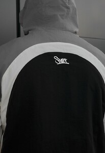 Фото - Чоловіча демисезонна куртка вітровка з капюшоном Staff tek black & gray - Men box