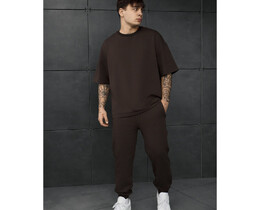 Фото - Повсякденний оверсайз костюм Staff qix dark brown oversize premium - Men box