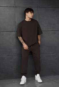 Фото - Повсякденний оверсайз костюм Staff qix dark brown oversize premium - Men box