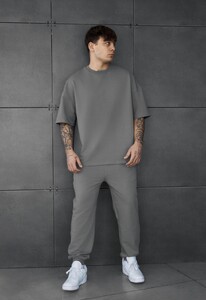 Фото - Повсякденний оверсайз костюм Staff qix gray oversize premium - Men box