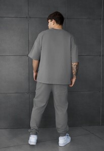 Фото - Повсякденний оверсайз костюм Staff qix gray oversize premium - Men box