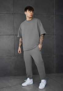 Фото - Повсякденний оверсайз костюм Staff qix gray oversize premium - Men box