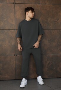 Фото - Повсякденний оверсайз костюм Staff qix dark gray oversize premium - Men box