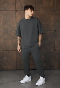 Фото - Повсякденний оверсайз костюм Staff qix dark gray oversize premium - Men box