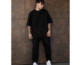 Фото - Повсякденний оверсайз костюм Staff qix black oversize premium - Men box