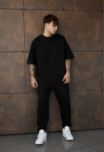 Фото - Повсякденний оверсайз костюм Staff qix black oversize premium - Men box