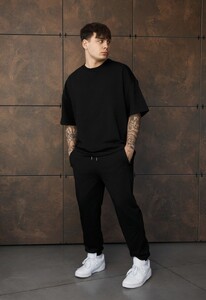 Фото - Повсякденний оверсайз костюм Staff qix black oversize premium - Men box