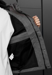 Фото - Мужская стильная демисезонная ветровка Staff x Husll camo gray logo reflective - Men box