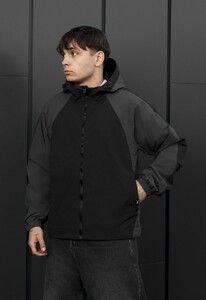 Фото - Мужская демисезонная ветровка куртка Staff x Husll si black & gray - Men box