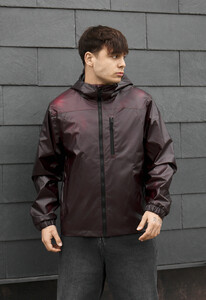 Фото - Мужская куртка ветровка с капюшоном Staff thermochromic dark marsala - Men box