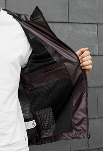 Фото - Мужская куртка ветровка с капюшоном Staff thermochromic dark marsala - Men box