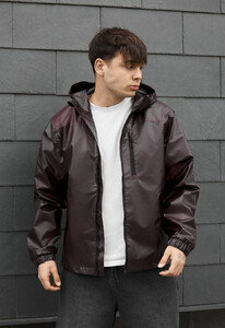 Фото - Мужская куртка ветровка с капюшоном Staff thermochromic dark marsala - Men box