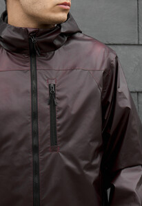 Фото - Мужская куртка ветровка с капюшоном Staff thermochromic dark marsala - Men box
