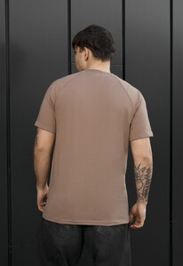 Фото - Мужская футболка с подкатами на рукавах Staff brown - Men box