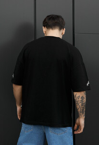 Фото - Мужская качественная черная футболка Staff original oversize - Men box