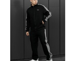 Фото - Мужской современный спортивный костюм Staff el zip logo black & gray - Men box