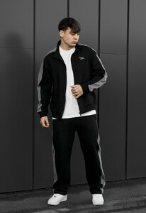 Фото - Мужской современный спортивный костюм Staff el zip logo black & gray - Men box