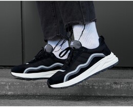 Фото - Чоловічі спортивні кросівки Staff black & gray reflective - Men box