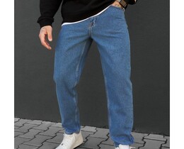 Фото - Мужские джинсы с премиального материала Staff 048 blue regular - Men box