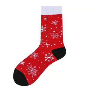 Фото - Новогодние носки от Friendly Socks красные со снежинками - Men box