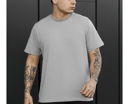 Фото - Мужская стильная футболка Staff ma light gray - Men box