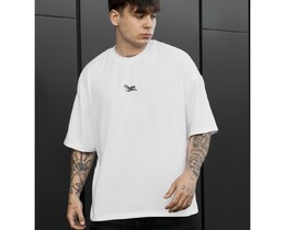Фото - Мужская практичная футболка Staff logo white oversize - Men box