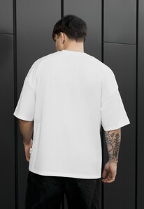 Фото - Чоловіча практична футболка Staff logo white oversize - Men box