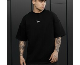 Фото - Чоловіча футболка з подовженими рукавами Staff black logo oversize premium - Men box