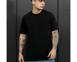 Фото - Чоловіча футболка з підкатами на рукавах Staff black - Men box