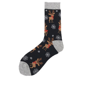 Фото - Носки Friendly Socks "Новогодний олень". Цвет: черный - Men box