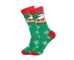 Фото - Носки Friendly Socks с новогодним принтом. Цвет: зеленый - Men box