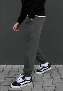 Фото - Мужские спортивные штаны из хлопка Staff al logo dark gray - Men box