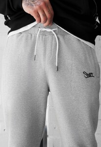 Фото - Чоловічі спортивні штани з якісної бавовни Staff ho logo gray melange - Men box