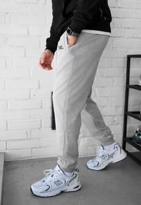 Фото - Чоловічі спортивні штани з якісної бавовни Staff ho logo gray melange - Men box