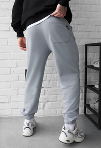 Фото - Чоловічі зручні спортивні штани Staff fad logo light gray - Men box