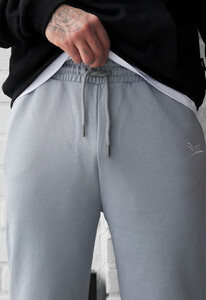 Фото - Чоловічі зручні спортивні штани Staff fad logo light gray - Men box