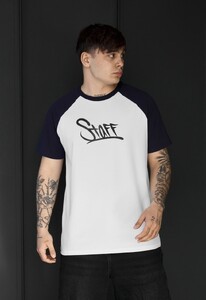 Фото - Мужская спортивная футболка Staff logo navy & white - Men box