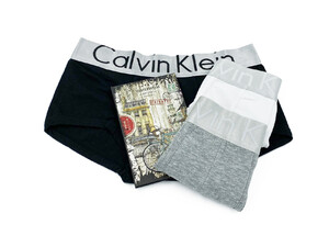 Фото - Набір трусів чоловічих Calvin Klein Steel (Classic, 3 шт.) - Men box